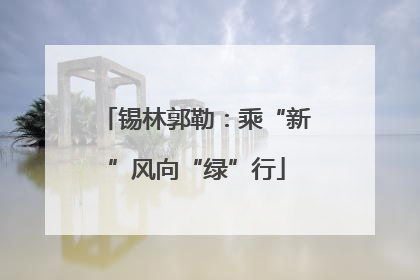 锡林郭勒：乘“新”风向“绿”行