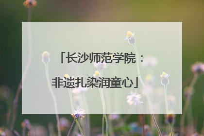 长沙师范学院：非遗扎染润童心