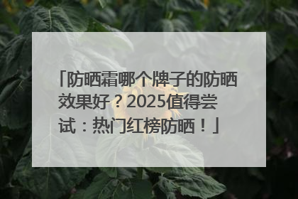 防晒霜哪个牌子的防晒效果好？2025值得尝试：热门红榜防晒！