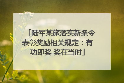 陆军某旅落实新条令表彰奖励相关规定：有功即奖 奖在当时