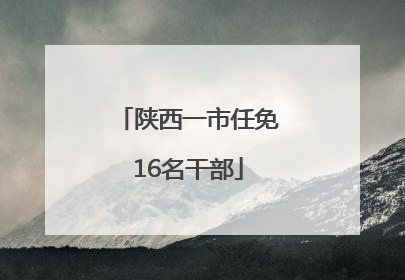 陕西一市任免16名干部
