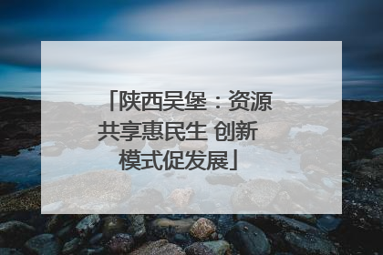 陕西吴堡：资源共享惠民生 创新模式促发展