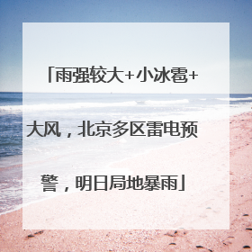 雨强较大+小冰雹+大风，北京多区雷电预警，明日局地暴雨