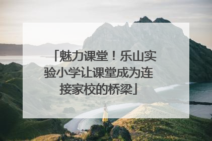 魅力课堂！乐山实验小学让课堂成为连接家校的桥梁