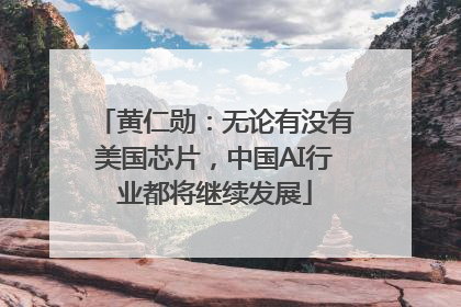 黄仁勋：无论有没有美国芯片，中国AI行业都将继续发展