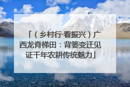 （乡村行·看振兴）广西龙脊梯田：背篓变迁见证千年农耕传统魅力