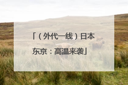 （外代一线）日本东京：高温来袭
