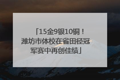 15金9银10铜！潍坊市体校在省田径冠军赛中再创佳绩