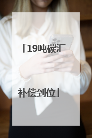 19吨碳汇补偿到位