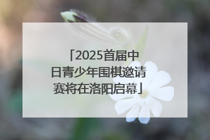 2025首届中日青少年围棋邀请赛将在洛阳启幕