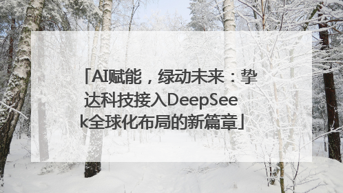 AI赋能，绿动未来：挚达科技接入DeepSeek全球化布局的新篇章