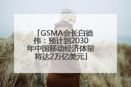 GSMA会长白德伟：预计到2030年中国移动经济体量将达2万亿美元